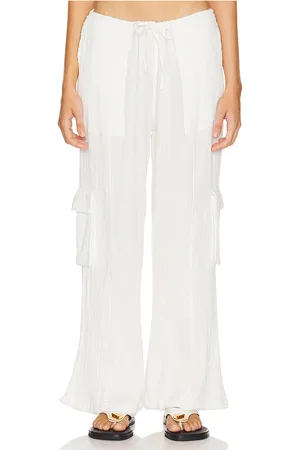 SER.O.YA Pantalón cargo zira en color talla L en - White. Talla L (también en M, S, XS).
