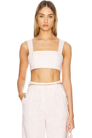 Amanda Uprichard X revolve tish top en color rosado talla L en - Pink. Talla L (también en M, S, XL, XS).