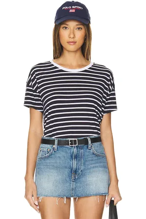 Goldie Estelle Camiseta hombros caídos short sleeve en color azul marino talla M en - Navy. Talla M (también en XS).