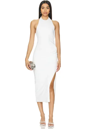 superdown Vestido midi iris en color talla S en - White. Talla S (también en XS).