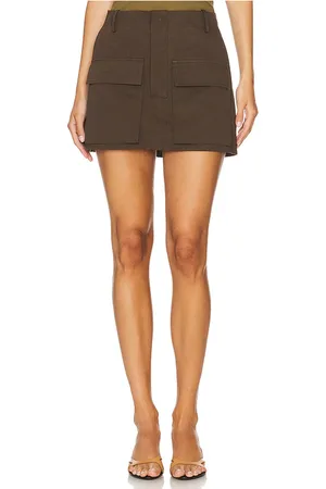 AEXAE Minifalda cargo pocket en color talla S en - Brown. Talla S (también en XS).