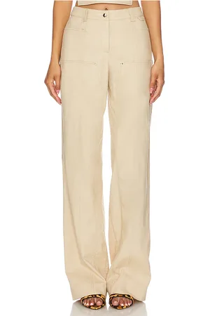 Camila Coelho Pantalón matilde en color beige talla L en - Beige. Talla L (también en M, S, XL, XS, XXS).