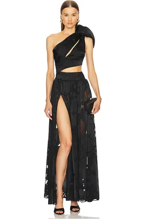 Michael Costello Vestido largo scarlett en color negro talla M en - Black. Talla M (también en S, XS).