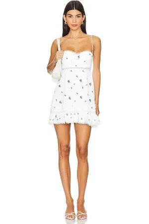 DANIELLE GUIZIO Vestido cecilia bustier en color talla XL en - White. Talla XL (también en L).