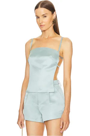 Cult Gaia Meadow top en color bebe azul talla 2 en - Baby Blue. Talla 2 (también en 4).