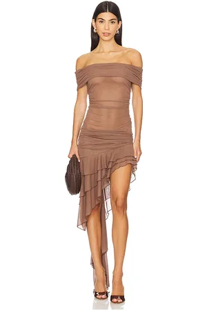 NBD Vestido fernanda en color talla L en - Brown. Talla L (también en M, XL).