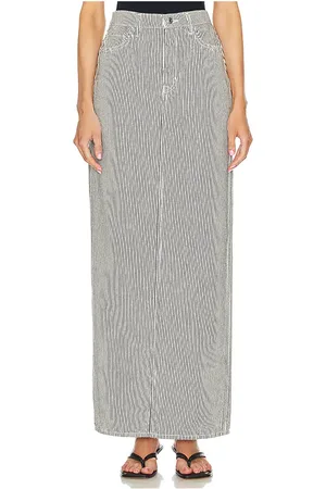 GRLFRND Falda larga de tubo con abertura en la espalda amara en color negro talla 23 en - Black. Talla 23 (también en 24, 27).