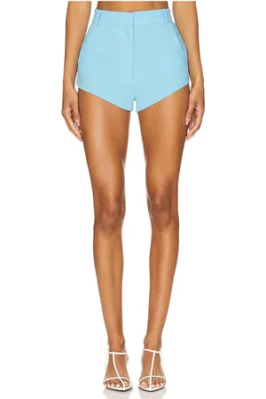 Amanda Uprichard Kelso shorts en color bebe azul talla L en - Baby Blue. Talla L (también en S, XL, XS).