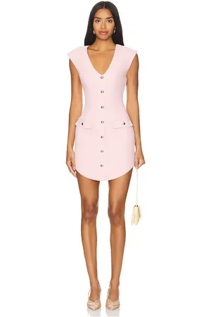 Amanda Uprichard Vestido ivana en color rosado talla L en - Pink. Talla L (también en M, S, XS).