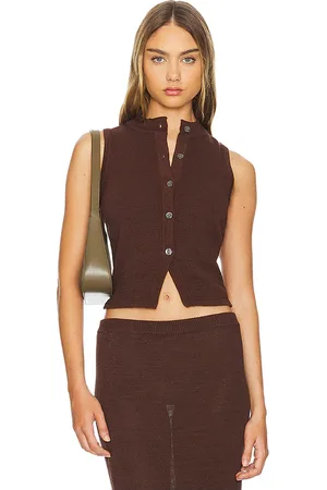 SER.O.YA Chaleco de punto alani en color marrón talla L en - Brown. Talla L (también en M, S, XL, XS).