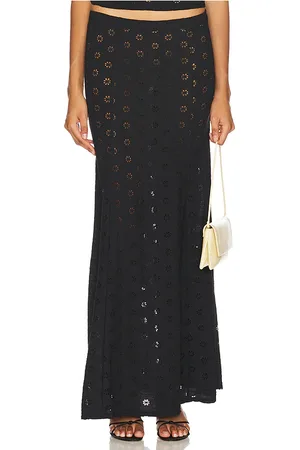 Tularosa Falda elise maxi en color talla L en - Black. Talla L (también en M, S, XL).