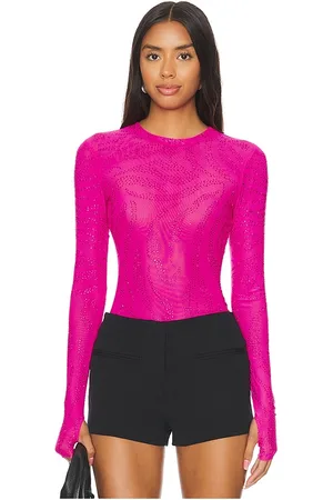 AFRM Kaylee top en color fucsia talla XS en - Fuchsia. Talla XS (también en XXS).