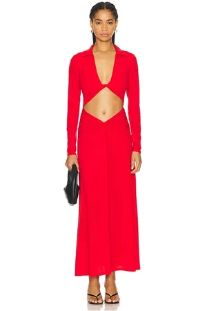 Beaufille Vestido venti en color rojo talla L en - Red. Talla L (también en M, S).