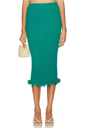 DEVON WINDSOR Falda sloane en color talla M en - Teal. Talla M (también en S).