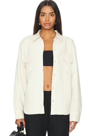 Citizens of Humanity Camisa baby shay en color blanco talla M en - White. Talla M (también en S, XL, XS).