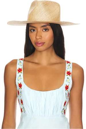Janessa Leone Sombrero misha en color bronce talla L en - Tan. Talla L (también en M, S).