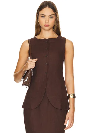 POSSE Chaleco emma en color marrón talla L en - Brown. Talla L (también en XS).
