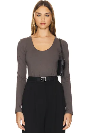 RE ONA Body scoop long sleeve en color talla S en - Grey. Talla S (también en L, M, XL, XS).