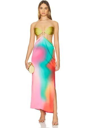 Baobab Maxivestido voila en color pink,orange talla M en - Pink,Orange. Talla M (también en XL, XS).