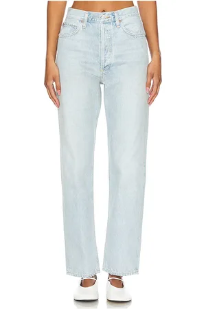 AGOLDE Pantalones anchos de tiro medio 90s en color denim claro talla 23 en - Denim-Light. Talla 23 (también en 24, 25, 27, 28, 29, 30