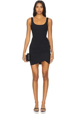 Amanda Uprichard Vestido fiorella en color talla M en - Black. Talla M (también en S, XS).