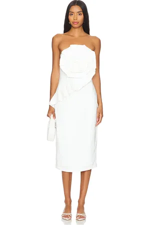 Yumi Kim Vestido midi rio en color talla S en - White. Talla S (también en XS).