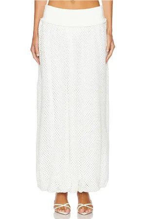 FAITHFULL THE BRAND Falda maxi ciele en color blanco talla L en - White. Talla L (también en M, S).