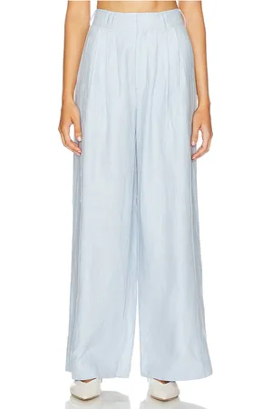 POSSE Pantalón con trabillas parker en color bebe azul talla XS en - Baby Blue. Talla XS (también en XXS).