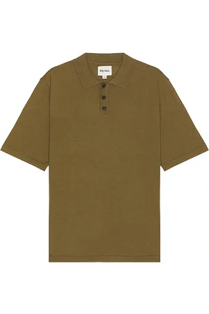Rhythm Essential knit short sleeve polo en color verde talla L en - Green. Talla L (también en S).