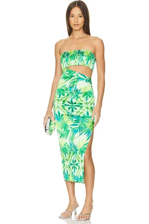 Runaway The Label Vestido midi posanto en color verde talla M en - Green. Talla M (también en L, XL/1X, XS).