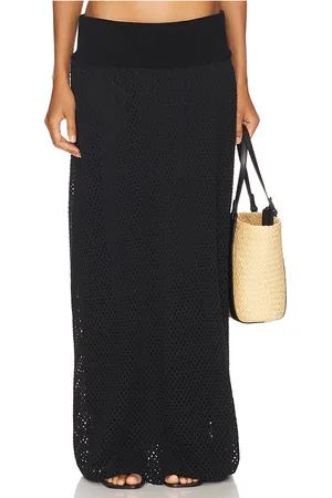 FAITHFULL THE BRAND Falda maxi ciele en color talla M en - Black. Talla M (también en L, S, XL, XS).