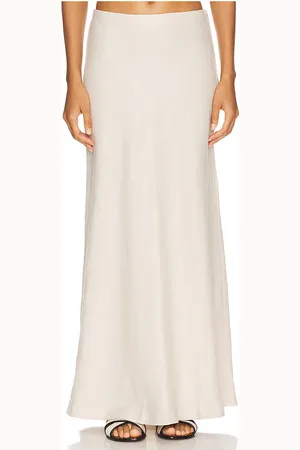 FAITHFULL THE BRAND Falda maxi antibes en color ivory talla M en - Ivory. Talla M (también en L, S, XL).