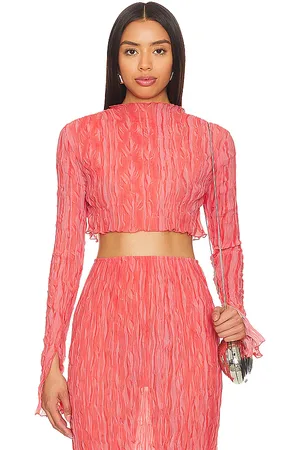 LAPOINTE Top de cuello alto en color coral talla M en - Coral. Talla M (también en L, S, XL, XS).