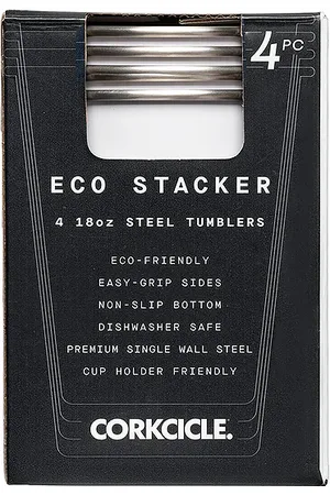 CORKCICLE Paquete de tazas eco stacker 4 pack en color blanco talla all en - White. Talla all.