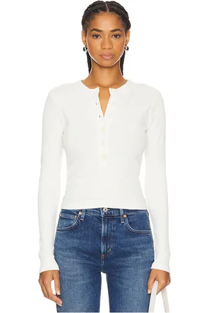 Citizens of Humanity Varra henley en color blanco talla L en - White. Talla L (también en M, XS).