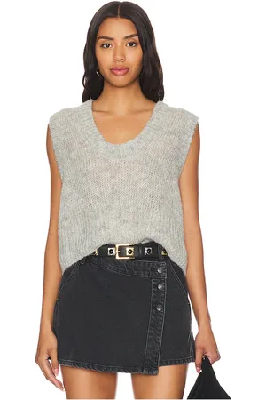 Free People Chaleco dream maker en color gris talla L en - Grey. Talla L (también en M, XL).