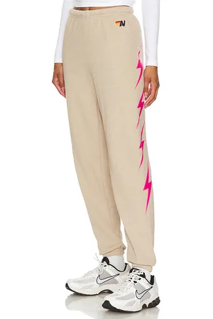 AVIATOR NATION Pantalón deportivo bolt 4 en color beige talla S en - Beige. Talla S (también en XS).