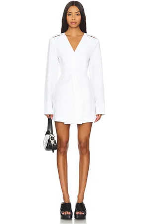 Alexander Wang Vestido mainline slit tailored en color talla S en - White. Talla S (también en XS).