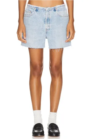aligrace Undone mini rise short en color denim claro talla 33 en - Denim-Light. Talla 33 (también en 34).