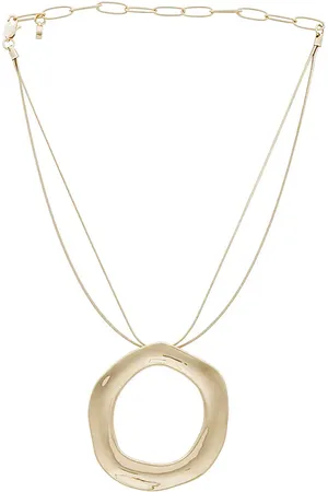 Ettika Collar vistoso open circle en color oro metálico talla all en - Metallic Gold. Talla all.