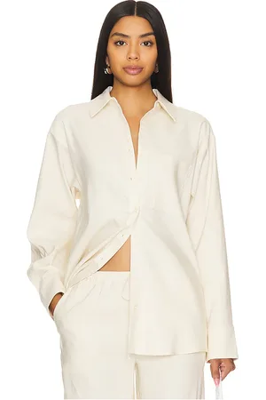 House of Harlow Camisa laurel oversized en color beige talla M en - Beige. Talla M (también en XS, XXS).
