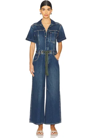 Free People X we the free edison wide leg coverall en color denim-medium talla S en - Denim-Medium. Talla S (también en XS)