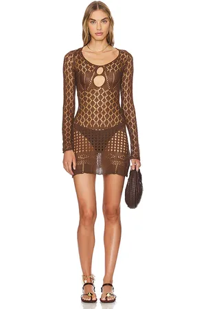 SNDYS Vestido largo de crochet de manga larga en color talla S en - . Talla S (también en XL, XS).
