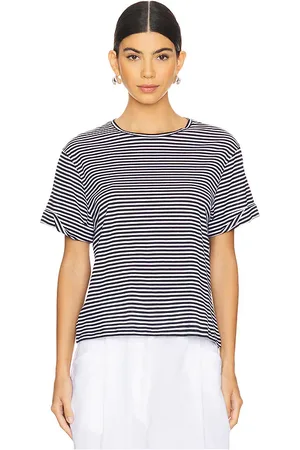 THEORY Camiseta boxy rolled en color negro talla XL en - Black. Talla XL (también en XS).