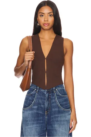 Lovers And Friends Chaleco margie en color chocolate talla S en - Chocolate. Talla S (también en XS).