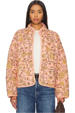 Free People Chaqueta chloe en color durazno talla L en - Peach. Talla L (también en XL).