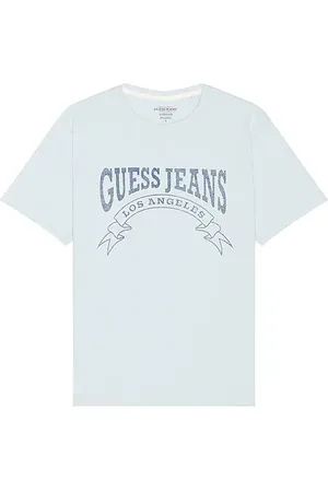 Guess Camiseta banner en color azul talla L en - Blue. Talla L (también en M, S).