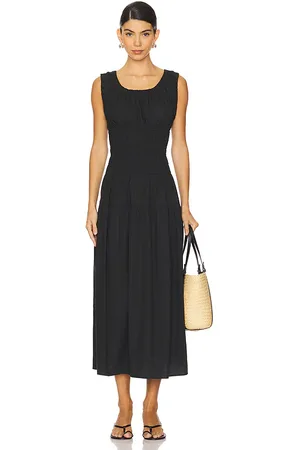 Rails Vestido midi anastasia en color talla L en - Black. Talla L (también en S, XS).