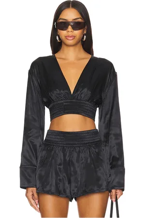 Alexander Wang Manga larga mainline v front elastic en color talla L en - Black. Talla L (también en M, S, XS).