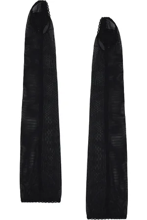 nastyamasha Guantes mesh with embroidery logo en color talla L en - Black. Talla L (también en M, S).